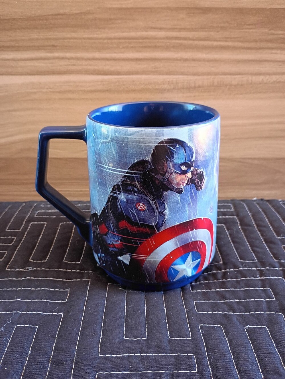 Captain America Shield Ceramic Mug - Blue & Red